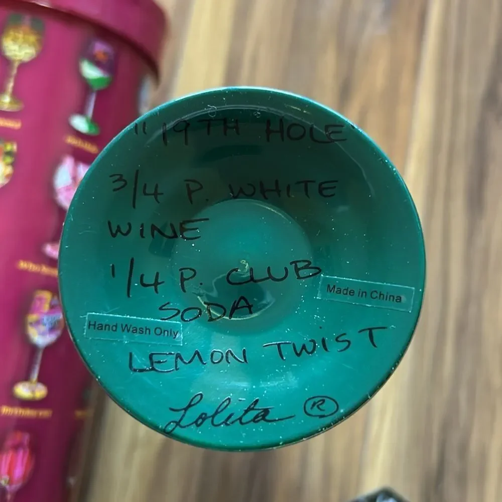 NEW Lolita 19th Hole Golf Wine Glass Hand Painted